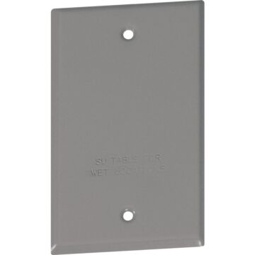 Bell Southwire Single Gang Gray Weatherproof Blank Cover