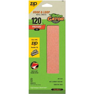 Gator 7245 Refill Sanding Sheet, 120 Grit, Fine, Aluminum Oxide Abrasive
