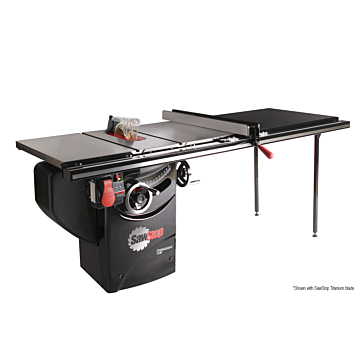 ASSEMBLY: 1.75HP Professional Cabinet Saw with 52” Professional T-Glide fence system, rails & extension table