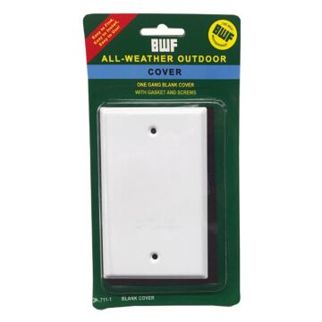 BWF® 4-9/16 in 2-13/16 in Stamped Steel Weatherproof Blank Cover