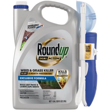 Roundup Dual Action 1 Gal. Weed & Grass Killer with Sure Shot Wand