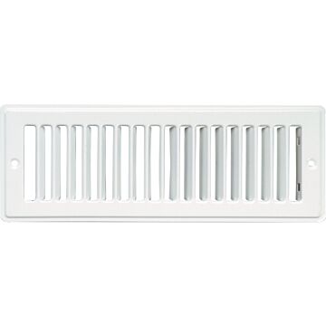 Imperial RG1270-A Toe Space Grille, 2-1/4 in L, 12 in W, Steel, White
