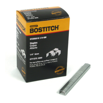 BOSTITCH Crown Staples, Heavy-Duty, 1/4-Inch X 7/16-Inch, 6000-Pack