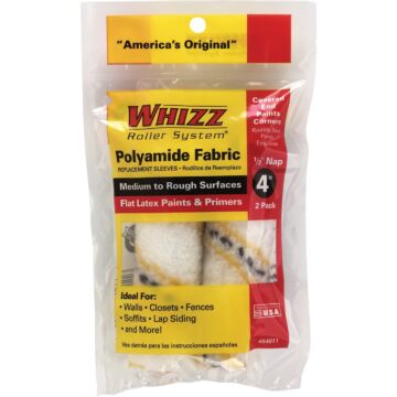 Whizz® Gold Stripe Refill Woven Fabric Roller Cover (2pk) 4 in. x 1/2 in. Nap