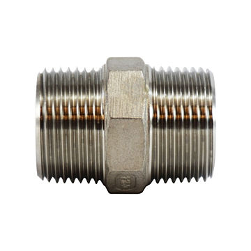Stainless Steel Hex Nipple - 3/8 in.