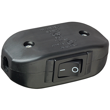 Pass & Seymour Feed Thru Appliance Switch, Black