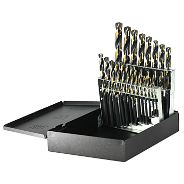 21PC DRILL SET 1/16-1/4 BY 64ths 9/32-1/2 BY 32nd