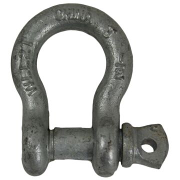 5/16 in 0.75 ton Galvanized Screw Pin Anchor Shackle