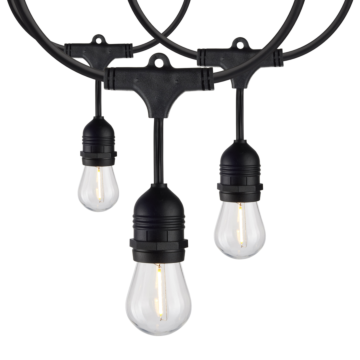 Satco 60Ft - Commercial LED String Light - Includes 24-S14 bulbs - 2200K - 120 Volts