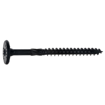Midwest Fastener 3/8" x 3-3/4" Flat Head, Structural Screw, XL1500 Coating, Black (Bulk Box 50 pc)