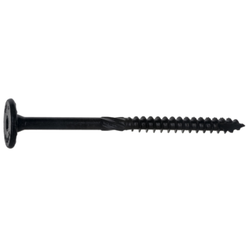 Midwest Fastener 3/8" x 4-1/2" Flat Head, Structural Screw, XL1500 Coating, Black (Bulk Box 30 pc)