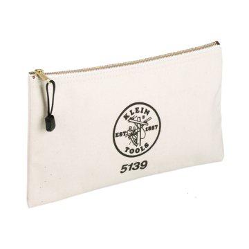 Zipper Bag, Canvas Tool Pouch to 12.5 x 7 x 0.7 -Inch