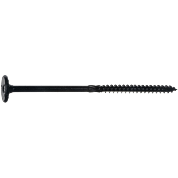 Midwest Fastener 3/8" x 6" Flat Head, Structural Screw, XL1500 Coating, Black (Bulk Box 25 pc)
