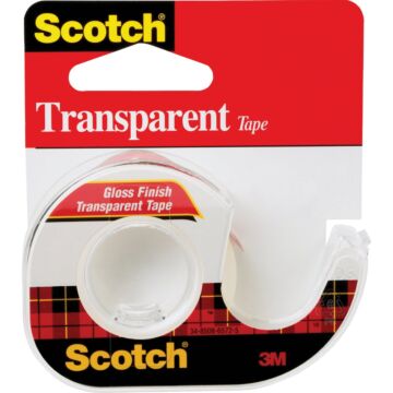 Scotch Transparent Tape, 1/2 In. x 450 In.