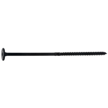 Midwest Fastener 3/8" x 8" Flat Head, Structural Screw, XL1500 Coating, Black (Bulk Box 25 pc)