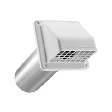 Lambro Plastic Hood Vent (White) 4 in. dia. Duct
