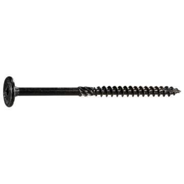 Midwest Fastener 5/16" x 4-1/2" Flat Head, Structural Screw, XL1500 Coating, Black (Bulk Box 30 pc)