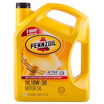 Pennzoil 10W30 Motor Oil, 5 Quart