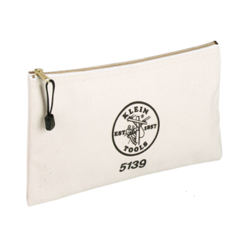 Klein Tools Zipper Bag, Canvas Tool Pouch to 12.5 x 7 x 0.7 -Inch