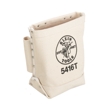 Klein Tools Tool Bag, Bull-Pin and Bolt Bag, Tunnel Loop, Canvas, 5 x 10 x 9-Inch