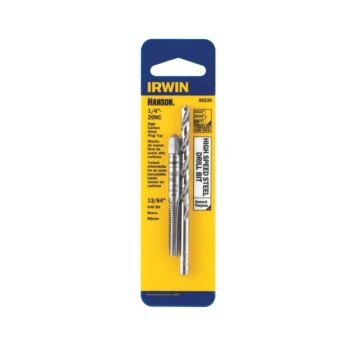 IRWIN Drill And Tap Set, 1/4-Inch - 20 Nc Tap And 13/64-Inch Drill Bit