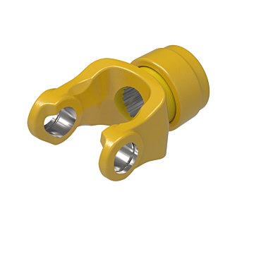 AB8,AW24 series yoke with 1 3/4-20 spline bore and safety slide lock connection