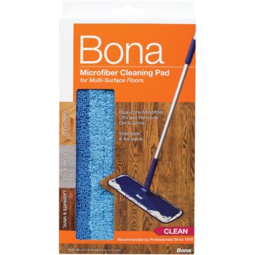 Bona 4 In. W. x 15 In. L. Microfiber Cleaning Pad Mop Refill