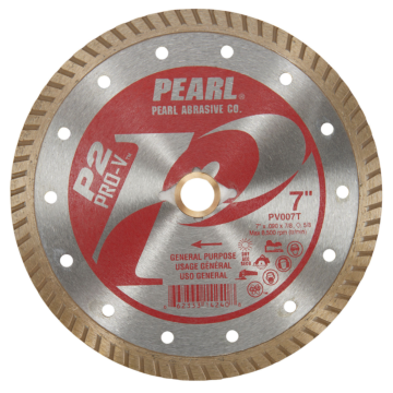 Pearl Abrasives P2™ Pro-V™ General Purpose Turbo Blade 7" x .080 x 20mm-5/8" Adapter
