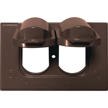 Southwire 1-Gang Horizontal Weatherproof Duplex Cover (Bronze)