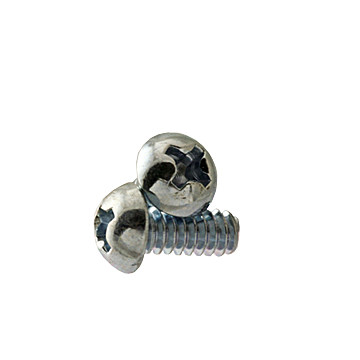 Round Head Phillips Machine Screw, Zinc Coated, #10-24 Thread, 5/8" Length