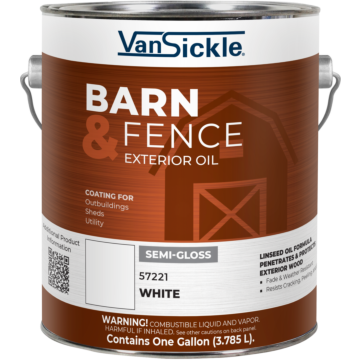 Van Sickle Barn & Fence Exterior Oil Semi-Gloss White Gallon