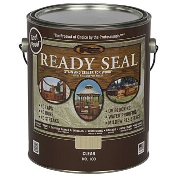 Ready Seal 100 Stain and Sealer, Clear, 1 gal, Can