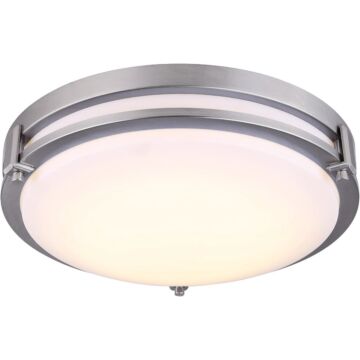 Boston Harbor Gilda 12-1/2 In. Brushed Nickel LED Flush Mount Light Fixture