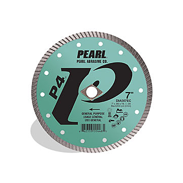 7 x .080, Dia, 5/8 Pearl P4™ Gen. Purpose Flat Core Turbo Blade, 12mm Rim