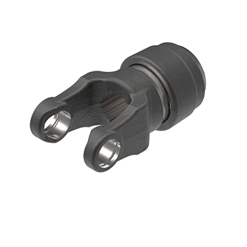 35 series yoke with 1 3/4-20 spline bore and safety slide lock connection