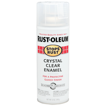 Stops Rust® Spray Paint and Rust Prevention - Clear Enamel - 12 oz. Spray - Crystal Clear