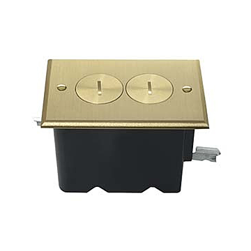 Pass & Seymour 1-Gang Tamper-Resistant Floor Box Assembly (for Wood Sub-Floors)