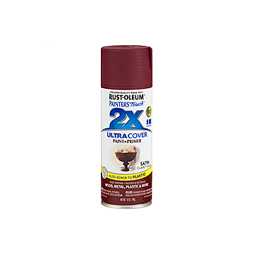 Painter's Touch® 2X Ultra Cover® Spray Paint - 2X Ultra Cover Satin Spray - 12 oz. Spray - Satin Claret Wine