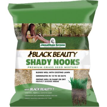 Jonathan Green Black Beauty Shady Nooks 3 Lb. 1125 Sq. Ft. Coverage Trivialis, Fescue, Ryegrass Grass Seed