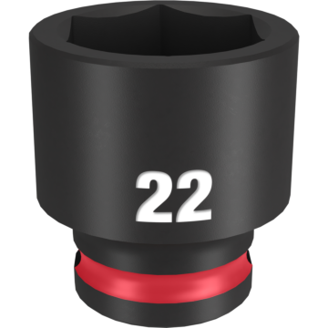 Milwaukee SHOCKWAVE™ Impact Duty 3/8" Drive 22MM Standard 6 Point Socket