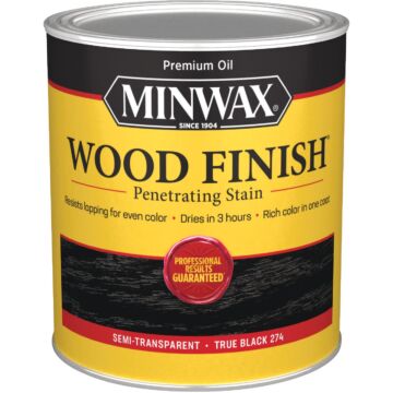 Minwax Wood Finish Penetrating Stain, True Black, 1 Qt.