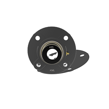KML 15/16 in 70 mm Cast Iron Flange Mount Ball Bearing with Eccentric Collar Locking