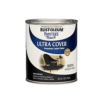 Painter's® Touch Ultra Cover - Ultra Cover Multi-Purpose Satin Brush-on - Quart - Canyon Black
