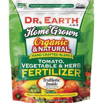 Dr. Earth Home Grown 4 Lb. 4-6-3 Tomato, Vegetable, & Herb Organic Fertilizer