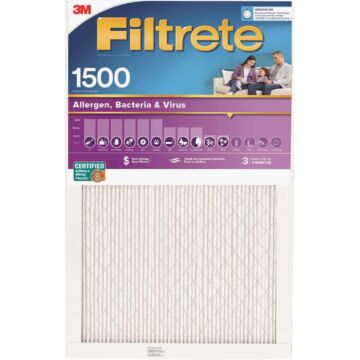 3M Filtrete 16 In. x 20 In. x 1 In. Ultra Allergen Healthy Living 1550 MPR Furnace Filter