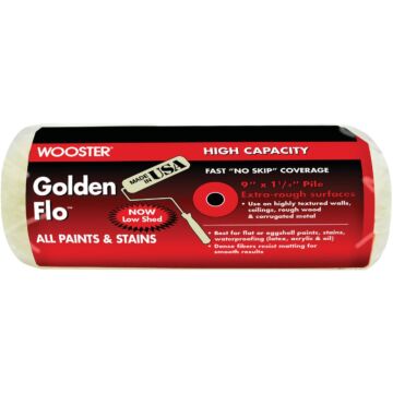Wooster Golden Flo 9 In. x 1-1/4 In. Knit Fabric Roller Cover