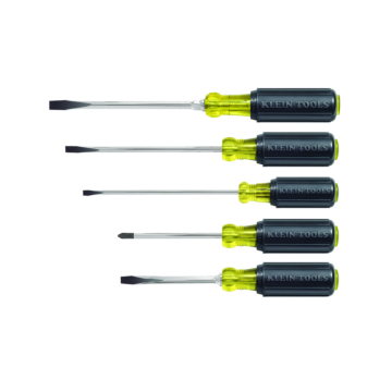 Screwdriver Set, Slotted and Phillips, 5-Piece