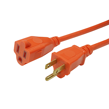 U S Wire 16/3 25' SJTW EXTENSION CORD ORANGE