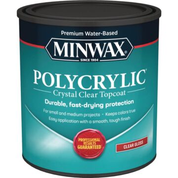 Minwax Polycrylic 1 Qt. Gloss Water Based Protective Finish