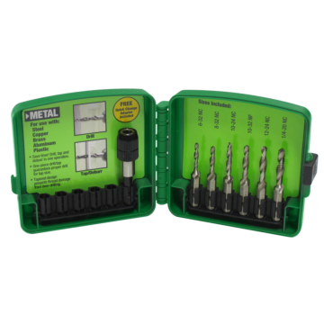 6-32 to 1/4-20 6-piece Drill Tap Set